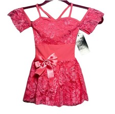 Theatricals Dance Pink Lace tutu Off Shoulder Performance Outfit Child XS NWT