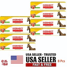 8 Pack Bulk Horse Dewormer - Apple Flavor Paste for Multiple Horses