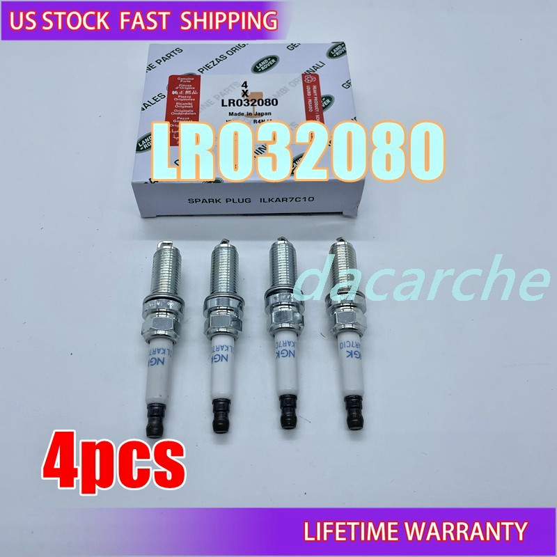 Engine Spark Plugs Set of 4 LR032080 For Land Range Rover 5.0 Liter V8