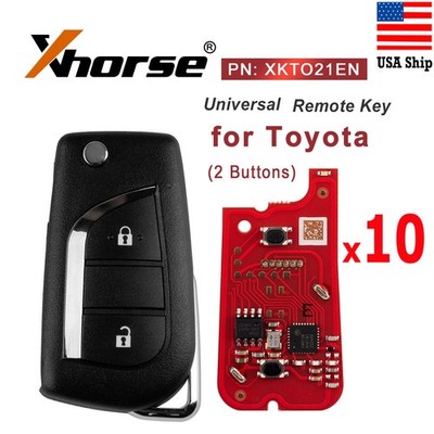 10x Xhorse XKTO21EN For Toyota Remote Key2 Buttons For VVDI Key Tool Max /VVDI2