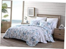 - Quilt Set, Reversible Cotton Bedding with Matching Shams, All Season Queen