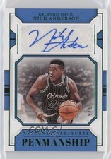 2018-19 Panini National Treasures Penmanship Emerald 5/5 Nick Anderson Auto 2b6