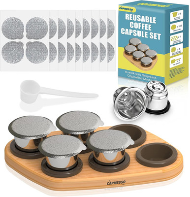 Reusable Capsules for Nespresso Originalline, 6Pcs Refillable Pods - Stainless S