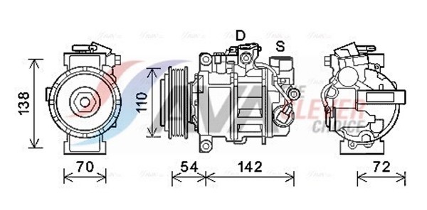 AVA Clever Choice Kompressor Klimaanlage BWAK495 12V FüR BMW 1Er F21 F20 3Er F30-image
