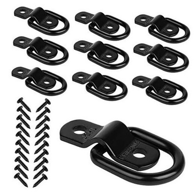 D Rings Tie Down Anchors Hooks for Trailer Truck Bed Bracket Enclosed 10-Pack