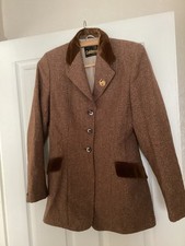 Caldene ladies hacking/showing jacket (brown with velvet collar)Hardly worn