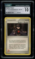 CGC 10 GEM MINT Pokemon Rocket's Mission 88/109 EX Team Rocket Returns on eBay