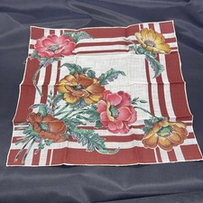 Floral Handkerchief Vintage Style Pocket Square Colorful Flowers