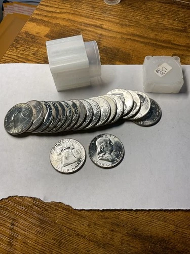 1957 Franklin Half Dollar Choice BU Roll, Very Nice! * Take a looK* PRICE DROP !