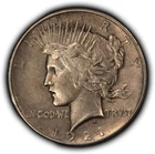 1921 $1 Silver Peace Dollar - Luster - High Relief Key Date - AU - SKU-B5696