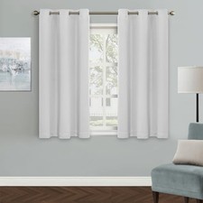 Curtains for Bedroom, 45 Inch Long 42"W x 45"L Pack of 1 Greyish White