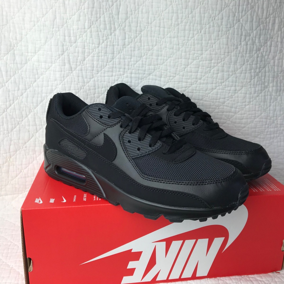 Nike Air Max 90 Shoes Men's SZ 10 Triple Black CN8490-003 | eBay