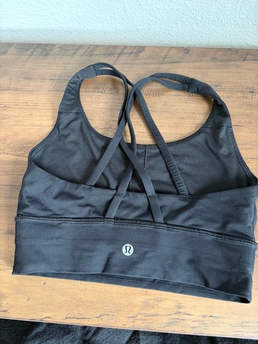 Lululemon Energy Bra Long Line Black size 4. $58 retail. No removable pads