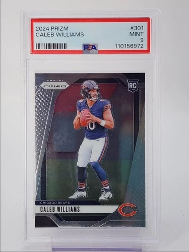 CALEB WILLIAMS 2024 PANINI PRIZM ROOKIE FOOTBALL BEARS E RC PSA 9 Q0004