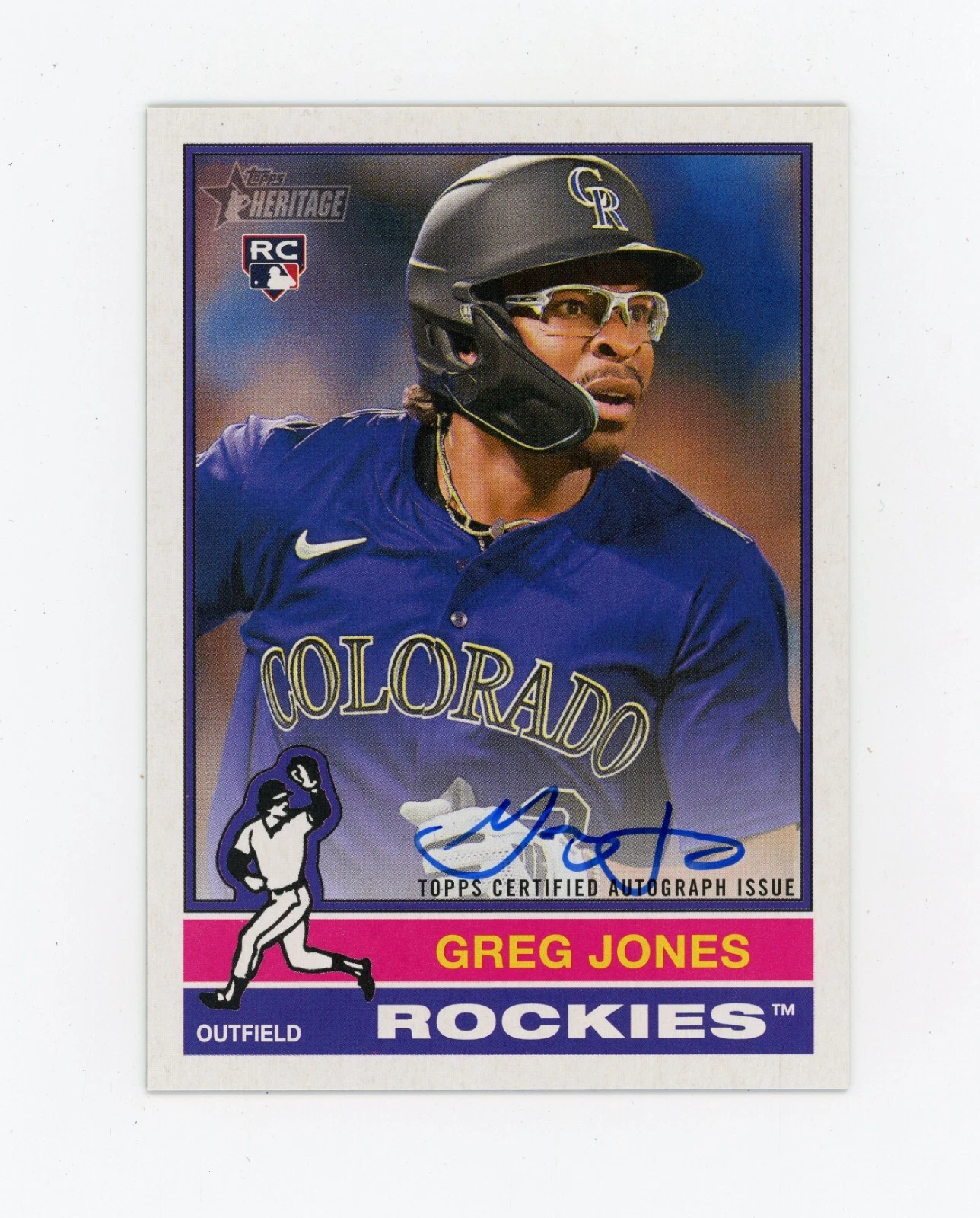 GREG JONES 2025 Topps Heritage Real One Auto Rc #ROA-GJ Colorado Rockies