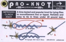 Pro Knot 12 Fly Fishing Knot Cards - How To Tie Perfection Loop Surgeon Dropper
