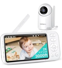 2K Video Baby Monitor with Camera and Audio, 3000ft Long Range Baby Monitor N...