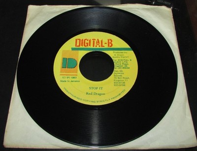 RED DRAGON  Stop It ORIG 1st JAMAICA 1993 DIGITAL-B 7'' REGGAE 45,  EX AUDIO