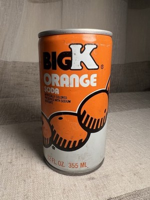 VTG 1970s Kroger Big K Cola Soda Pop Can 12oz 355ml Straight Steel Cincinnati OH