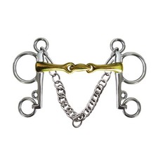 Ergonomic Brasses Horse Bit with Smooth Surfaces for Equestrians Activity