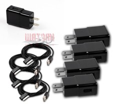 4X 2A TRAVEL POWER ADAPTER 10FT 30PIN USB CABLE BLACK IPHONE 4S IPAD 3 IPOD NANO