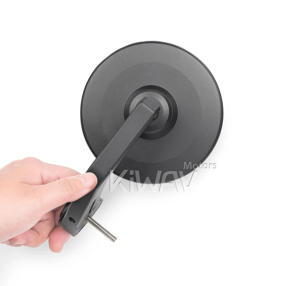 Bar end mirror x1 round black COLIN slim for Triumph Rocket III Classic Touring - Image 3 of 4