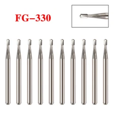 SUPÉR Carbides FG330, Friction Grip, 100pcs Burs Pear-shaped