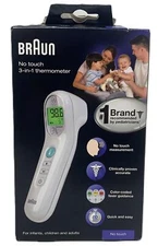 Braun BNT100US No Touch 3-in-1 Thermometer -  Forehead, Liquid, Food Temperature