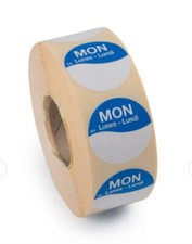 7 x DAYMARK Days of The Week Labels, Included 1000 Labels each. Pack of 7