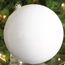 Northlight Winter White Shatterproof White Large Ornament for Christmas Tree