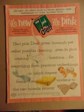 1955 Pink dreft detergent vintage print ad