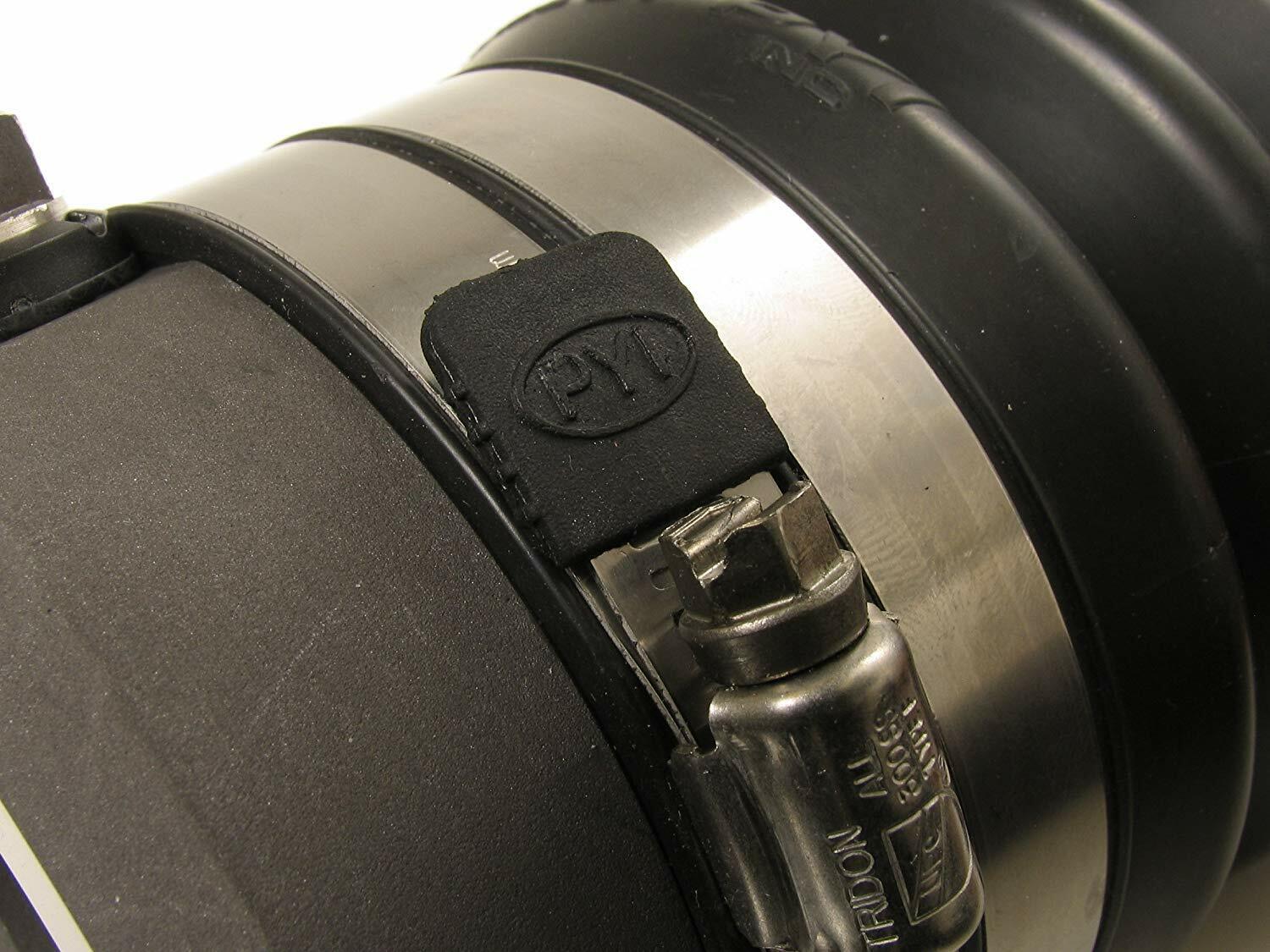 PYI Durable EPDM Rubber Hose Clamps Jacket Protectors Black 100/Pk CJ