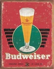Budweiser 12.5x16 Licensed Metal Beer Sign Desperate Enterprises USA