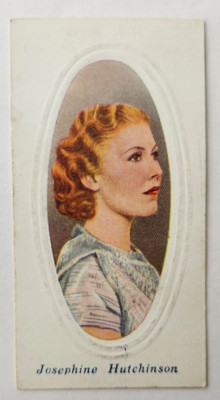 1936 Godfrey Phillips Screen Stars Embossed Series A #18 Josephine Hutchinson (C