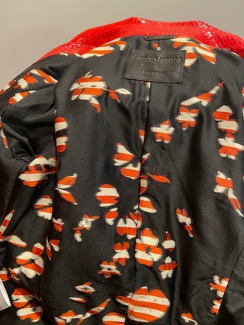 Giorgio Armani Python Jacket Red Snake Moto Jacke… - image 7