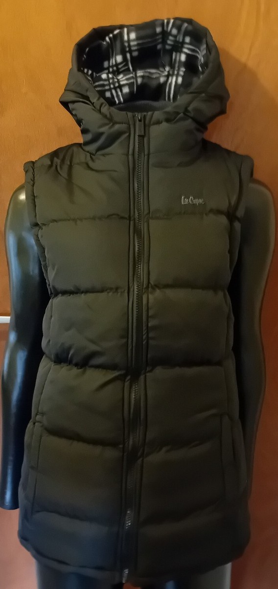 Lee Cooper Two Zip Hooded Gilet Mens Black Small for sale online