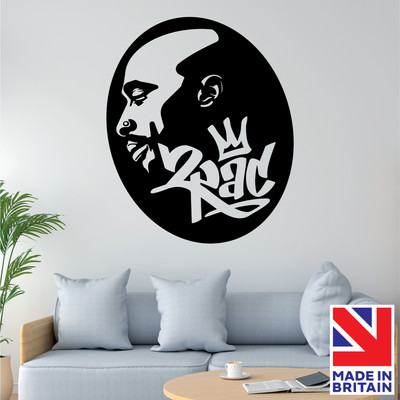 2er-Pack Tupac Eazy-E Notorious Rapper Hip Hop Legenden Wandbild Aufkleber Abziehbild zum Selbermachen