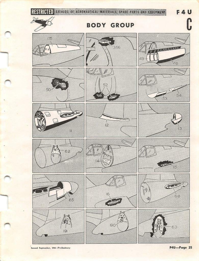 1944 VOUGHT F4U CORSAIR AIRFRAME SPARE PARTS (ASO) CATALOG FLIGHT MANUAL-CD - Picture 6 of 11
