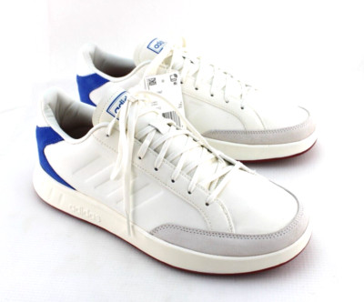 New ADIDAS Netpoint Size 9.5 Cloud White / Blue Classic Men's Sneakers MSRP $100