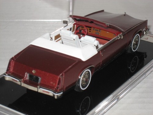 EMC 1985 Cadillac Eldorado Biarritz Cabriolet Top Down Cabrio 1/43 Burgundy - Picture 5 of 7