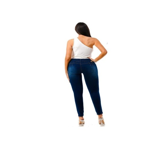 WAIST 30 INCHES SIZE 7 SKINNY JEANS STRETCH DENIM PUSH UP BLUE 7-2 MK1410 SZ7 - Picture 3 of 10