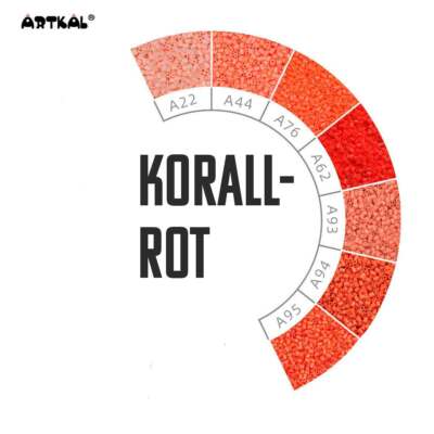 2000 Artkal MINI A 2,6mm Korallrote Farben 2,6 mm Bügelperlen Beads Steckperlen