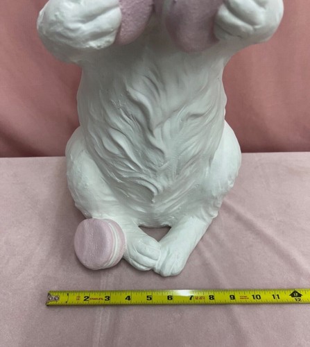 23.5” Huge Easter Bunny Holding Pink Pastel Macaroons Macaron Spring Decor - Picture 6 of 6