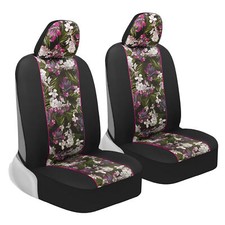Pink Floral Print Car Seat Covers Front Seats Universal Fit Auto Truck Van Suv