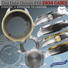 WATCH CASE CLASSIC, Ø 40MM, ST.STEEL, fit DAY/DATE MOVEMENTS: ETA-2834, SW 240