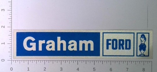 Vintage Graham Ford Mansfield Ohio Car Dealer Advertising Sticker Decal