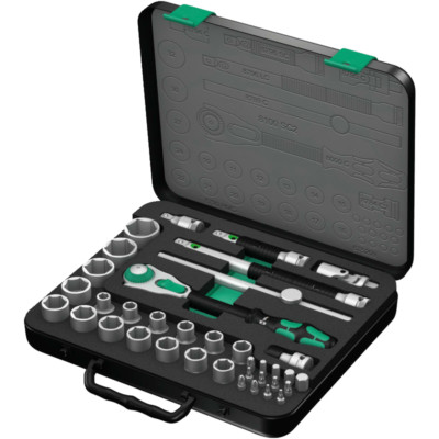 Wera 8100 SC 2 Zyklop Speed-Knarrensatz, 1/2''-Antrieb, metrisch, 37-teilig
