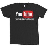Youtube Channel Custom Url Shirt - Your Channel On A Shirt - Many Colors Youtube Channel Custom Url Shirt - Your Channel On A Shirt - Many Colors