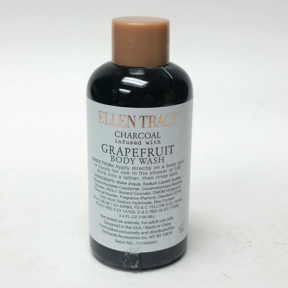 Ellen Tracy Charcoal Infused with Grapefruit Body Wash 3.4 oz 100 mL - Image 2 of 3