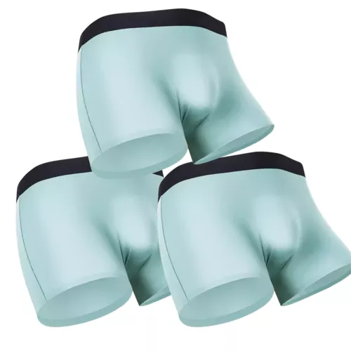 3 PIEZAS Hombres 3D-Bolsa Boxer Calzoncillos Anti-Rozaduras Ropa Interior Seda Hielo Transpirable - Imagen 31 de 38